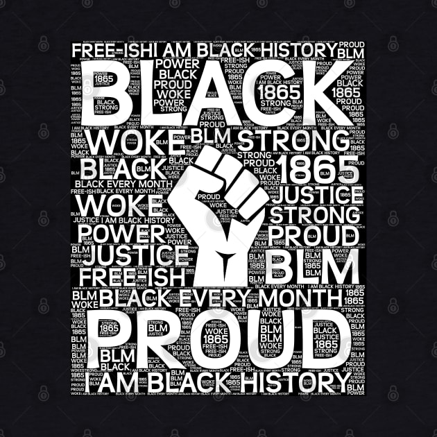I Am Black History Month - Black Power Fist by blackartmattersshop